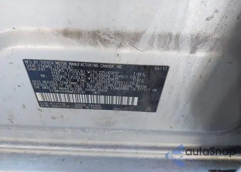 2011 Toyota Rav4 Base V6 z USA, uszkodzony, nr VIN 2T3BK4DV8BW053530